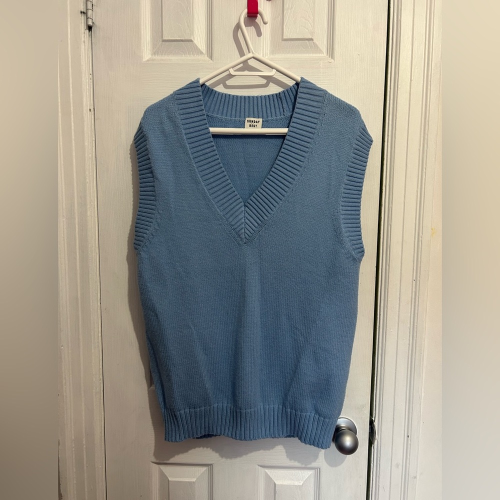 Sunday Best Light Blue Knit Top